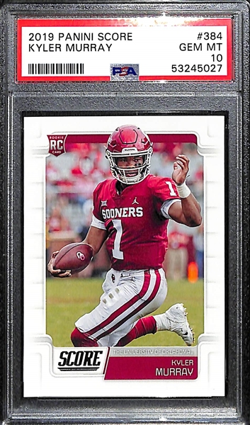 2019 Kyler Murray Rookie Graded Lot - Score #384 PSA 10 & Panini Donruss Optic #152 PSA 9