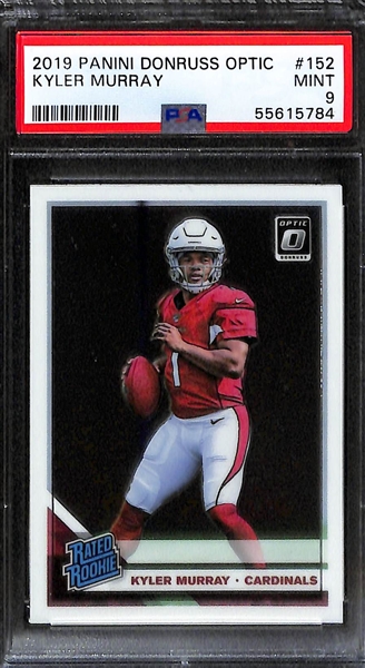 2019 Kyler Murray Rookie Graded Lot - Score #384 PSA 10 & Panini Donruss Optic #152 PSA 9