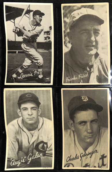 1936 Goudey Wide Pen Premiums (Type 1) R314 Near Complete Set (115 Cards Out of 120 Cards in the Set) w. Hank Greenberg