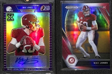 2021 Leaf Pro Set Metal Mac Jones Autograph #d /50 and Prizm Draft Picks Mac Jones Prizm