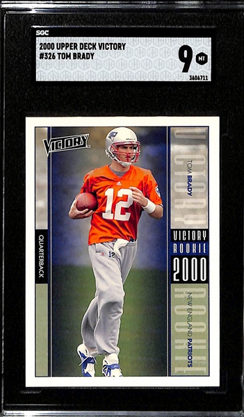 2000 Upper Deck Victory Tom Brady Rookie Card #326 Graded SGC 9