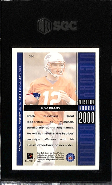 2000 Upper Deck Victory Tom Brady Rookie Card #326 Graded SGC 9