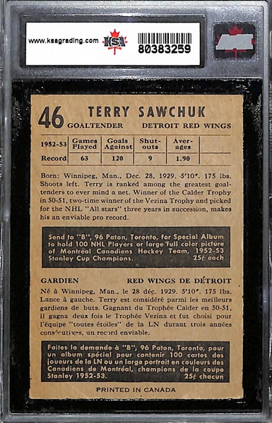 1953-54 Parkhurst # 46 Terry Sawchuk KSA 6