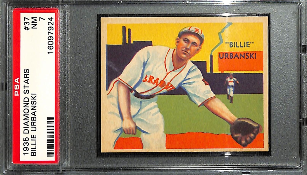 1935 Diamond Stars Billie Urbanski # 37 and Ben Chapman # 38 Both Graded PSA 7