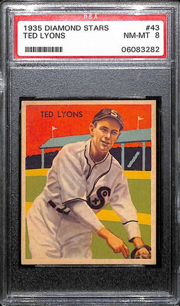 1935 Diamond Stars Ted Lyons # 43 PSA 8