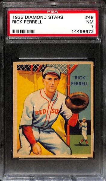 1935 Diamond Stars Red Ruffing # 60 PSA 7 and Rick Ferrell # 48 PSA 7