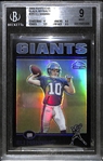 2004 Topps Chrome Eli Manning Black Refractor Rookie Card #20/100 Graded BGS 9 Mint