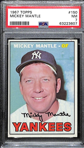 1967 Topps Mickey Mantle # 150 Graded PSA 7