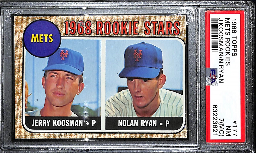 1968 Topps Nolan Ryan Rookie # 177 Graded PSA 7 (MC)
