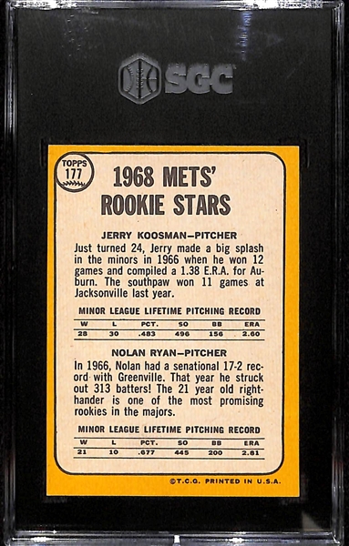 1968 Topps Nolan Ryan Rookie Card #177 Graded SGC 5.5