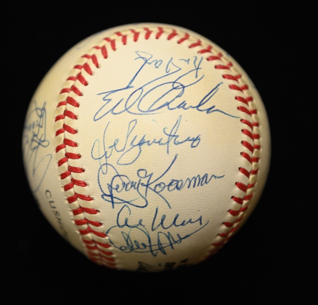1969 WS Champion New York Mets Team Signed Baseball (Reunion) - 18 Autographs w. Nolan Ryan, Tom Seaver, Jerry Koosman!  Full JSA Letter of Authenticity!