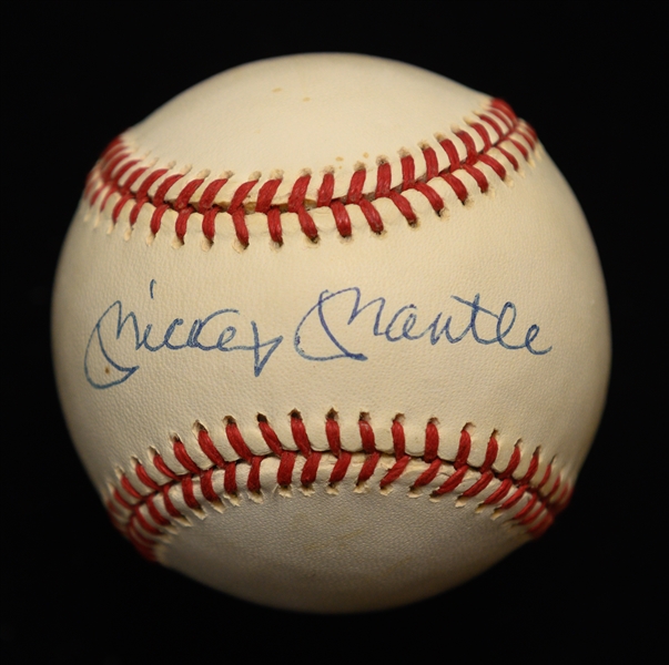 Mickey Mantle Single Signed Baseball - JSA LOA
