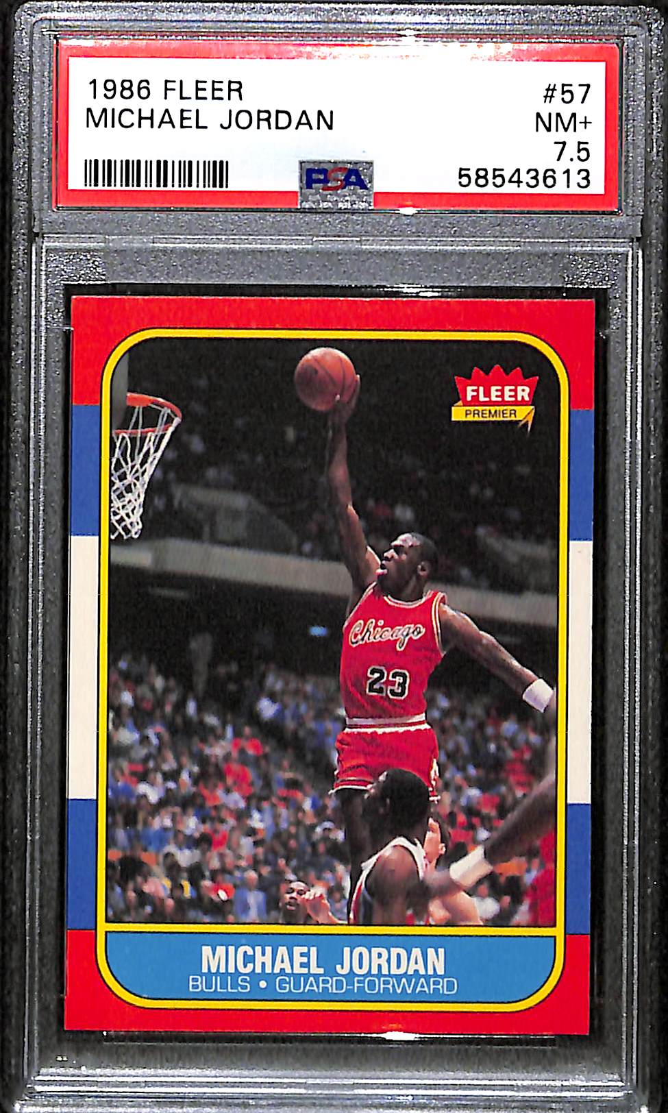 Lot Detail - 1986 Fleer Michael Jordan #57 Rookie Card Psa 7.5