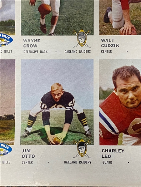  (3) 1961 Fleer 2nd Series AFL Version (Cards #133-220) Uncut Sheets w. Kemp/Otto/Flores/Maynard