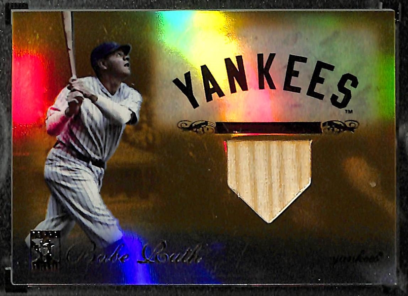 RARE 2009 Topps Tribute Babe Ruth Bat Relic Card - Gold Version - #ed 21/25