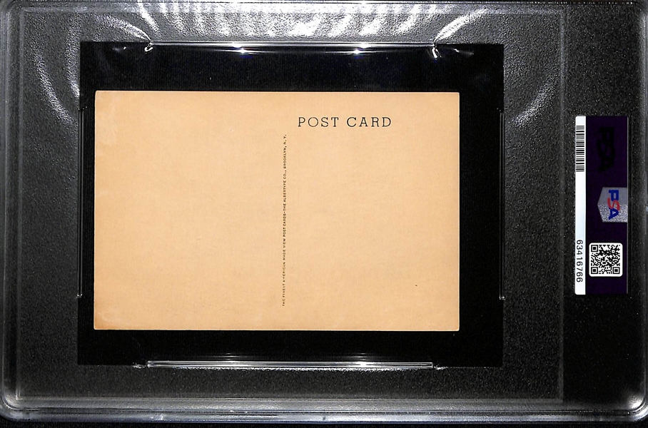 1946-1952 Albertype HOF Plaque Postcard Babe Ruth  - Type 2 - Graded PSA 1