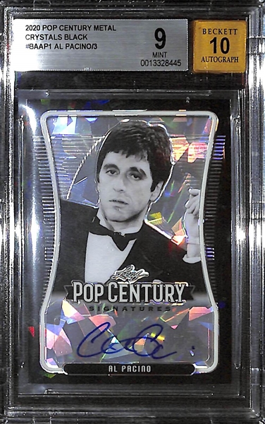 2020 Pop Century Metal Crystals Black Al Pacino Autograph Graded BGS 9 w. 10 Autograph #d 2/3