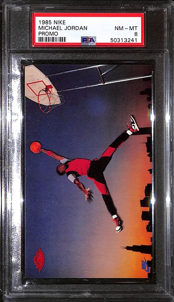 1985 Nike Michael Jordan Promo Card PSA 8