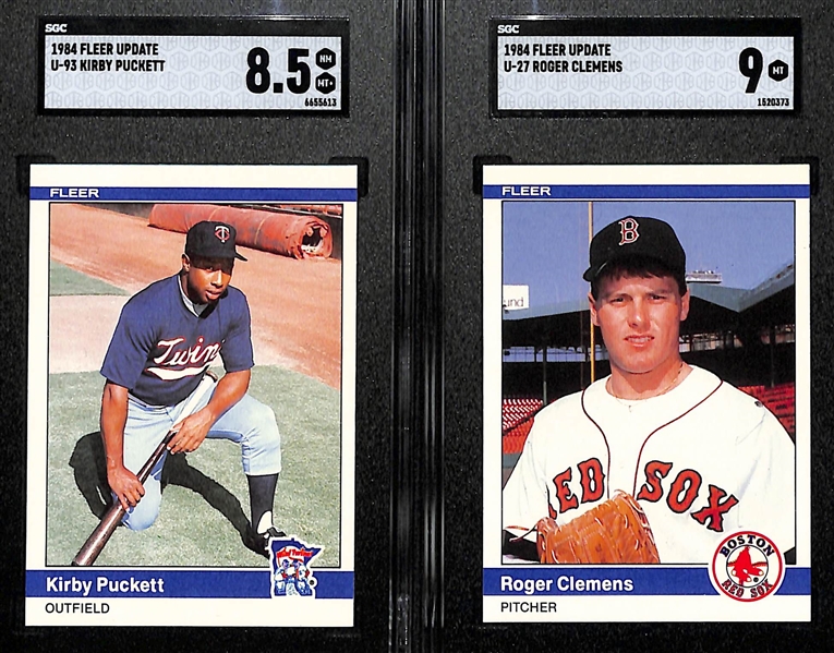 1984 Fleer Baseball Complete Set w. Traded Kirby Puckett (SGC 8.5) and Roger Clemens (SGC 9) Graded Rookies
