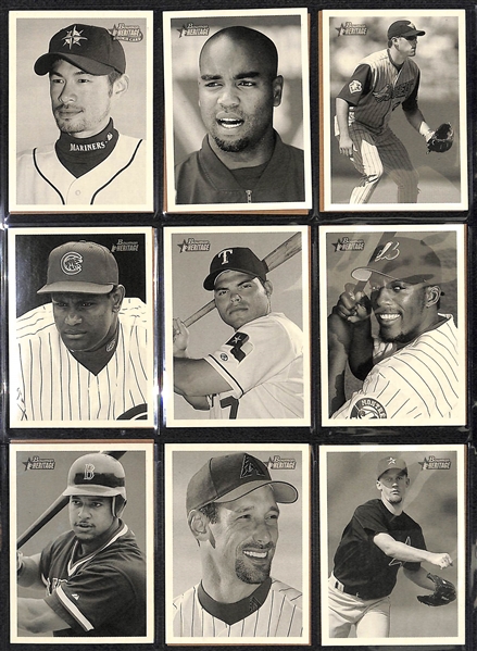 2000 & 2001 Bowman Baseball Complete Sets Also Inc. 2001 Bowman Heritage w. Chrome insert set, Pujols and Ichiro Rookies