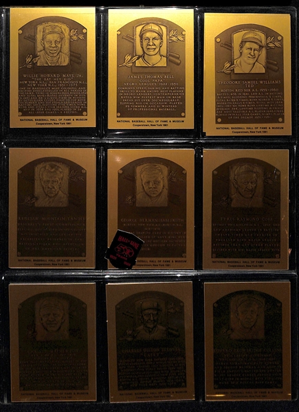 1981-1989 Baseball Hall of Fame Metal Plaque Cards Complete Set Rare!