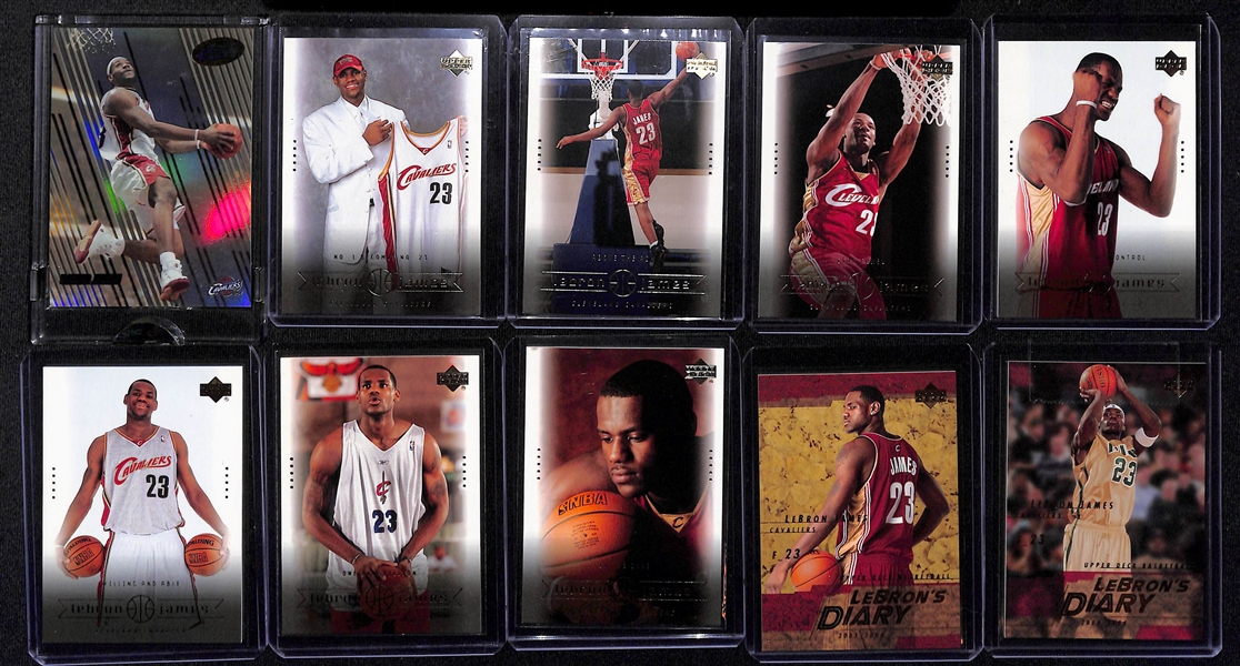 Lot of (35+) LeBron James Basketball Cards w. Rookies and Inserts