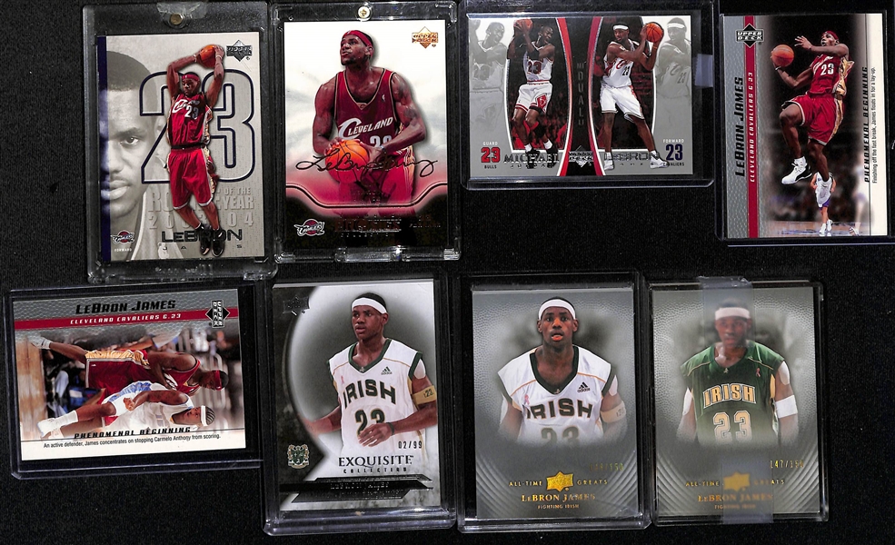 Lot of (35+) LeBron James Basketball Cards w. Rookies and Inserts