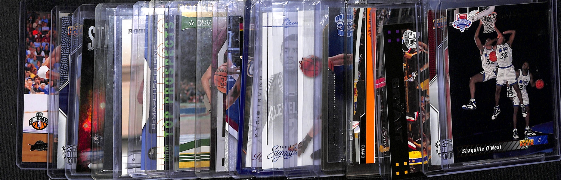 Lot of (21) NBA Rookies and Stars Basketball Card Lot w. Stephen Curry and Shaq Rookies, Kobe Bryant and Others
