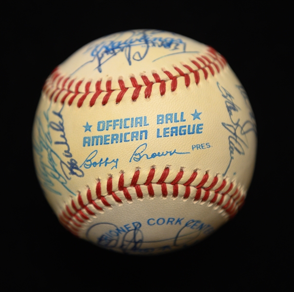 1989 Oakland A's Team Signed Baseball (AL Champs!) w. 27 Autographs inc. Mark McGwire, Jose Canseco, LaRussa, Eckersley, +!  Full JSA Letter!