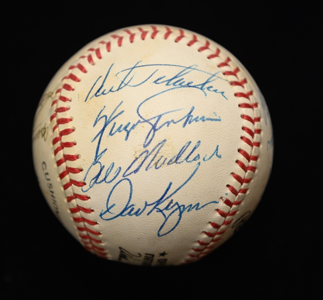 1972 WS Champion Oakland A's Team Signed Baseball w. Dick Williams, Fingers, Blue, +