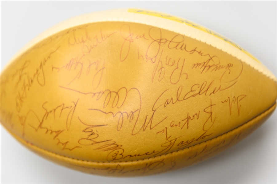 1972 Pro Bowl Game Issued Football Signed by (30+) NFC Players Inc. Staubach, Butkus, Page and Others (JSA Auction Letter)