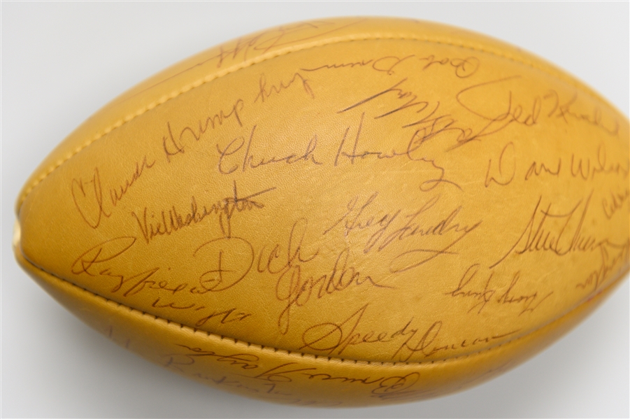 1972 Pro Bowl Game Issued Football Signed by (30+) NFC Players Inc. Staubach, Butkus, Page and Others (JSA Auction Letter)