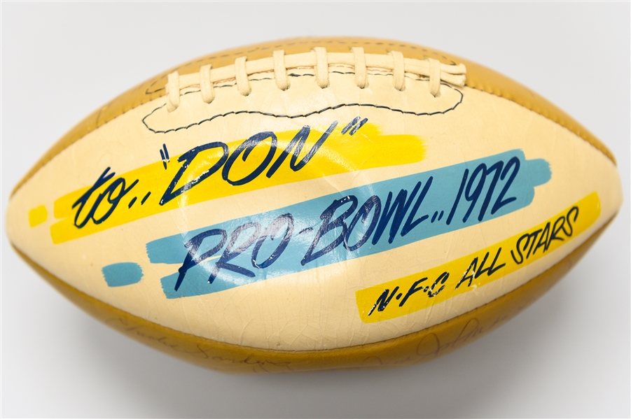 1972 Pro Bowl Game Issued Football Signed by (30+) NFC Players Inc. Staubach, Butkus, Page and Others (JSA Auction Letter)
