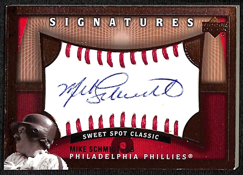 Lot of (7) Philadelphia Phillies Autographed Insert Cards w. Mike Schmidt, Pete Rose and Others