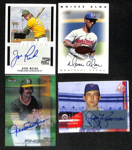 Lot of (21) Autographed Baseball Cards w. Tom Seaver, Rod Carew, Jim Rice and Others.