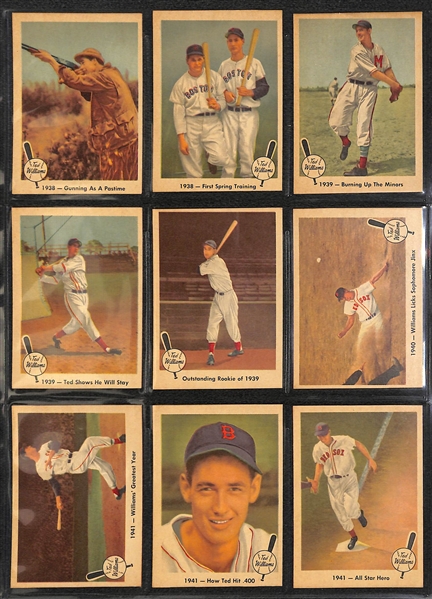 1959 Fleer Ted Williams Partial Set of 69/80 Cards