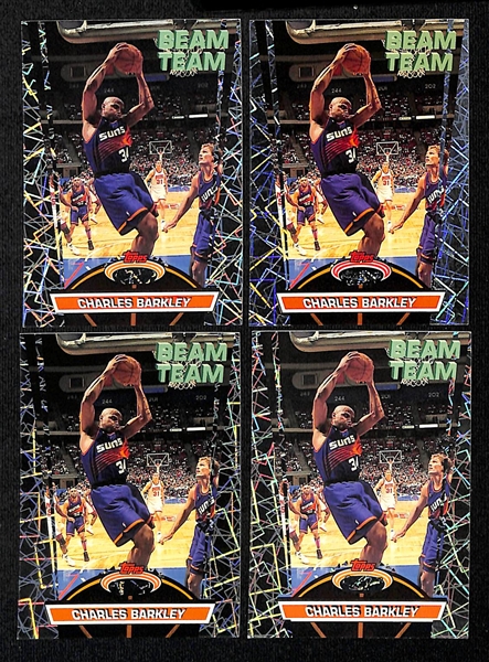 (64) 1992-93 Beam Team Insert Cards w. (4) Barkley, (2) Ewing, (3) Pippen, (5) Stockton, (2) Drexler, (2) K. Malone, (2) Olajuwon, and many more!