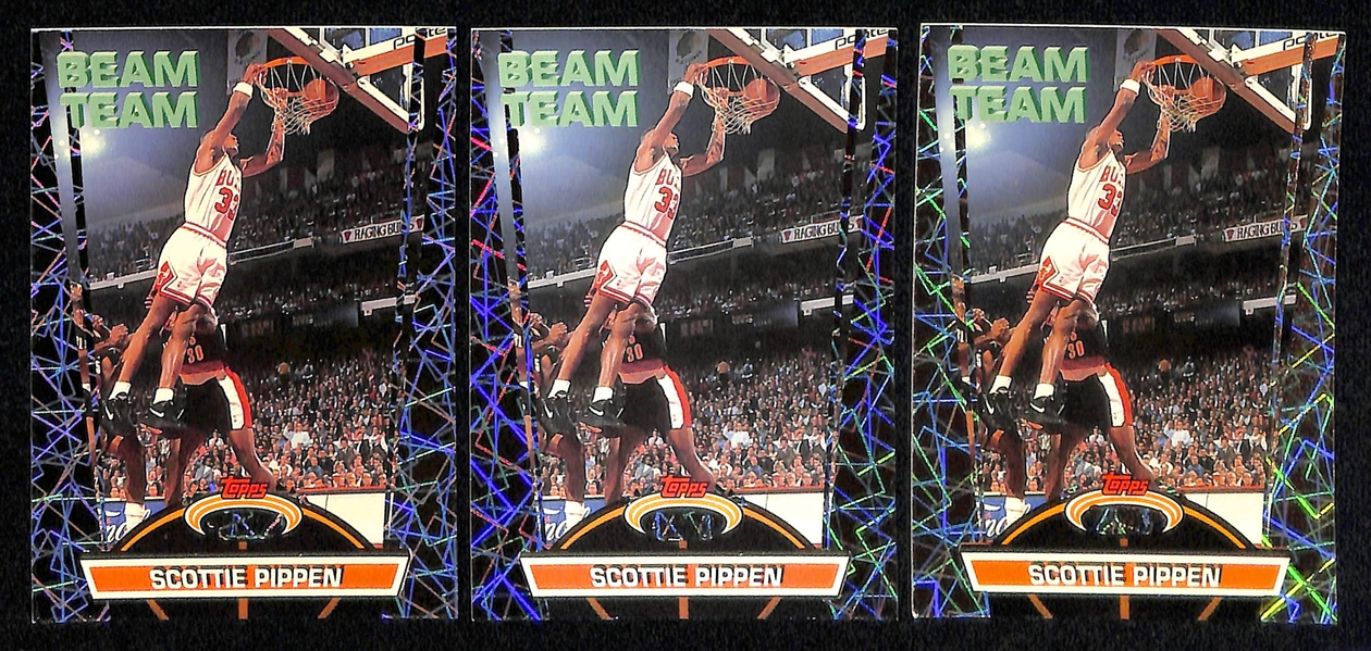(64) 1992-93 Beam Team Insert Cards w. (4) Barkley, (2) Ewing, (3) Pippen, (5) Stockton, (2) Drexler, (2) K. Malone, (2) Olajuwon, and many more!