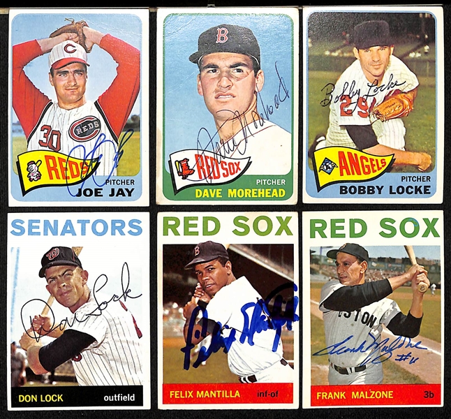 Lot of (30) 1963-65 Topps Autographed Baseball Cards w. Dick Ellsworth and Others (JSA Auction Letter)