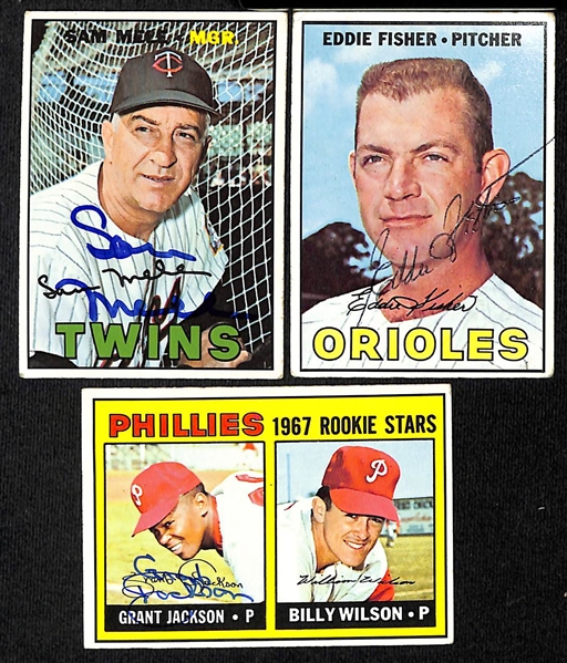 Lot of (20) 1966-67 Topps Autographed Cards w. Hank Bauer, Tito Francona, and Others (JSA Auction Letter)