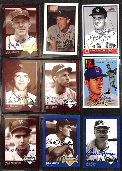 Lot of (170+) Autographed Baseball Cards w. George Kell, Bobby Doerr, Joe Astroth and others (JSA Auction Letter)