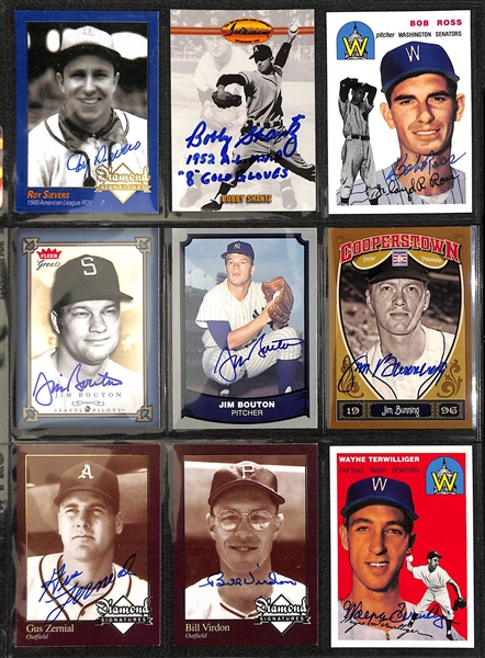Lot of (170+) Autographed Baseball Cards w. George Kell, Bobby Doerr, Joe Astroth and others (JSA Auction Letter)