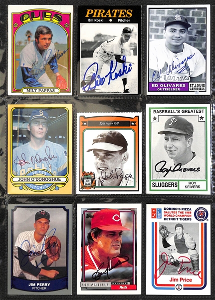 Lot of (170+) Autographed Baseball Cards w. George Kell, Bobby Doerr, Joe Astroth and others (JSA Auction Letter)