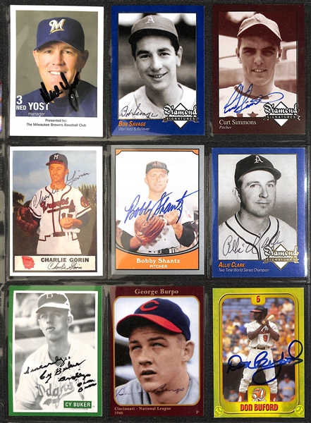 Lot of (230+) Autographed Baseball Cards w. Whitey Ford, Roger Clemens, Bill Mazeroski, and Others (JSA Auction Letter)