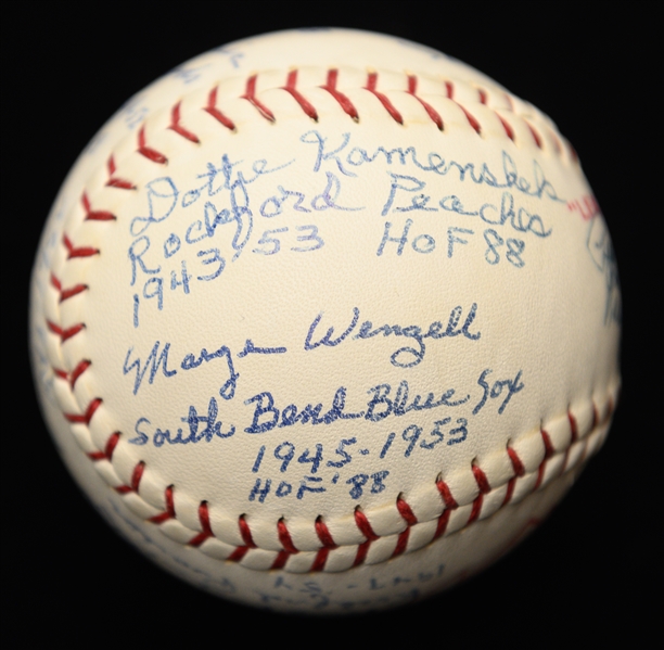(3) Signed Baseballs - James Buster Douglas, Bernie Kosar, & Team Ball w. 10 League of Their Own Women's Baseball Signatures w. JSA Auction Letter