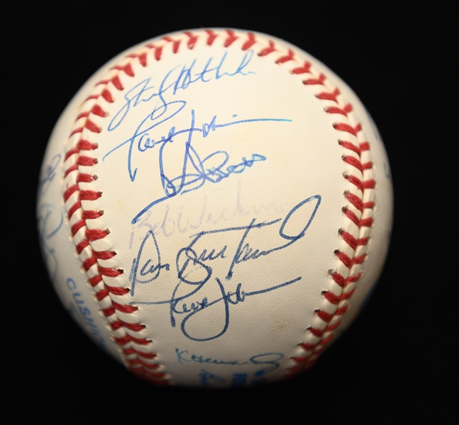 1993 New York Yankees Team-Signed Baseball w. (22) Signatures Inc. Paul O'Neil, Jimmy Key, Don Mattingly (faded), + (JSA Auction Letter)