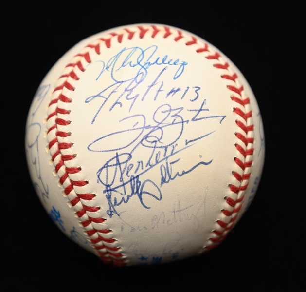 1993 New York Yankees Team-Signed Baseball w. (22) Signatures Inc. Paul O'Neil, Jimmy Key, Don Mattingly (faded), + (JSA Auction Letter)