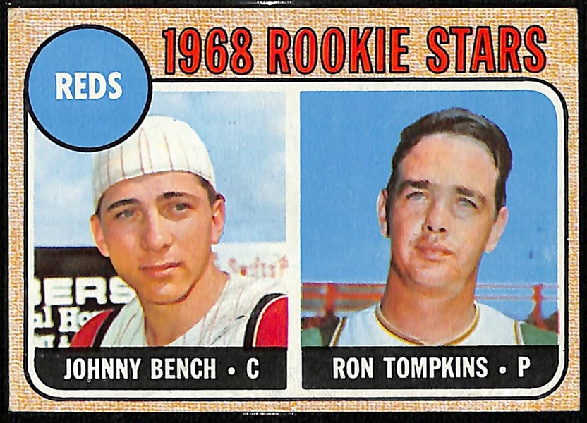 1969 Topps Johnny Bench Rookie Card - VG Condition