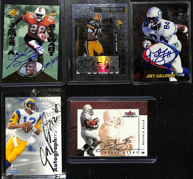 Lot of (275+) Autographed Football Cards w. Joe Theismann, Howie Long, Bob Lilly, Terrell Davis, and Many More!