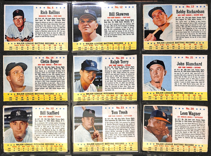  Lot of (80) Different 1963 Post Baseball Cards w. Whitey Ford